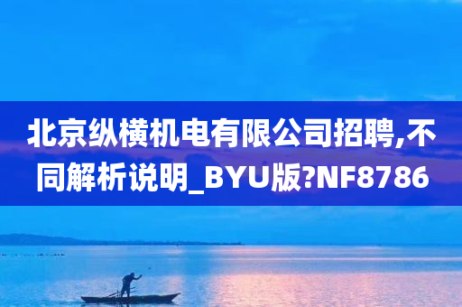 北京纵横机电有限公司招聘,不同解析说明_BYU版?NF8786