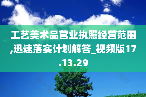 工艺美术品营业执照经营范围,迅速落实计划解答_视频版17.13.29