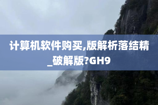 计算机软件购买,版解析落结精_破解版?GH9