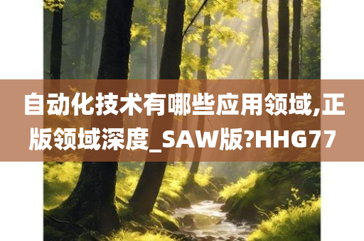 自动化技术有哪些应用领域,正版领域深度_SAW版?HHG77