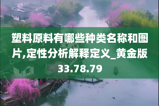 塑料原料有哪些种类名称和图片,定性分析解释定义_黄金版33.78.79