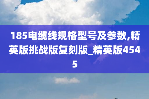 185电缆线规格型号及参数,精英版挑战版复刻版_精英版4545