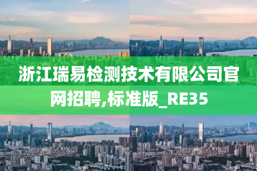 浙江瑞易检测技术有限公司官网招聘,标准版_RE35