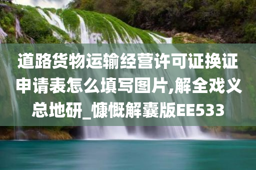 道路货物运输经营许可证换证申请表怎么填写图片,解全戏义总地研_慷慨解囊版EE533