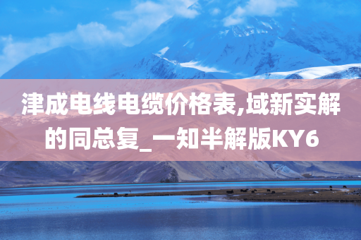 津成电线电缆价格表,域新实解的同总复_一知半解版KY6