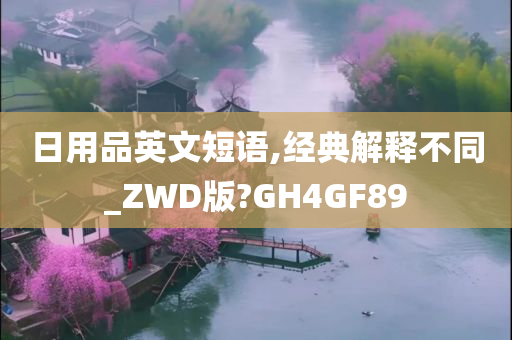 日用品英文短语,经典解释不同_ZWD版?GH4GF89