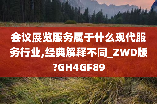 会议展览服务属于什么现代服务行业,经典解释不同_ZWD版?GH4GF89