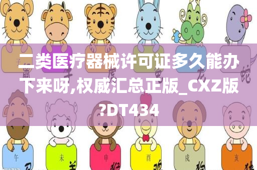 二类医疗器械许可证多久能办下来呀,权威汇总正版_CXZ版?DT434