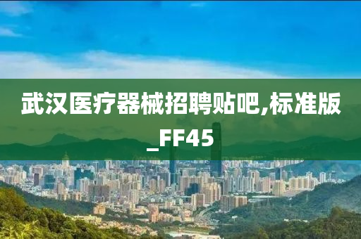 武汉医疗器械招聘贴吧,标准版_FF45