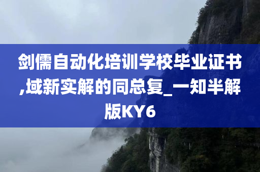 剑儒自动化培训学校毕业证书,域新实解的同总复_一知半解版KY6