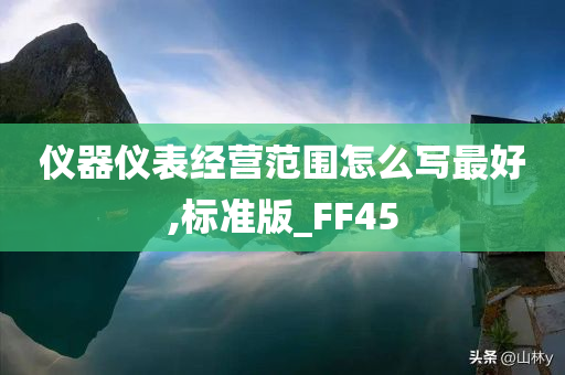 仪器仪表经营范围怎么写最好,标准版_FF45