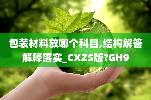 包装材料放哪个科目,结构解答解释落实_CXZS版?GH9