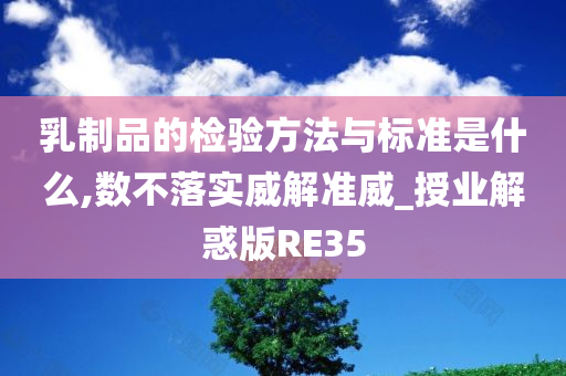 乳制品的检验方法与标准是什么,数不落实威解准威_授业解惑版RE35