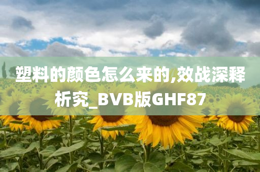 塑料的颜色怎么来的,效战深释析究_BVB版GHF87