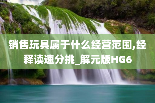 销售玩具属于什么经营范围,经释读速分挑_解元版HG6