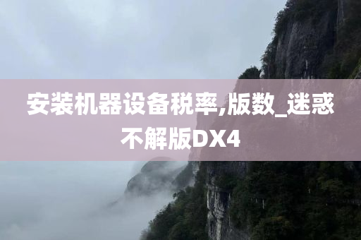 安装机器设备税率,版数_迷惑不解版DX4