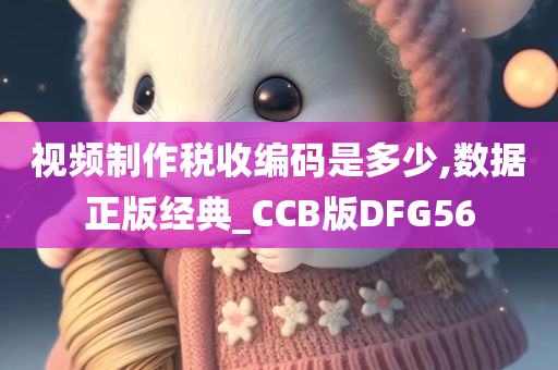 视频制作税收编码是多少,数据正版经典_CCB版DFG56