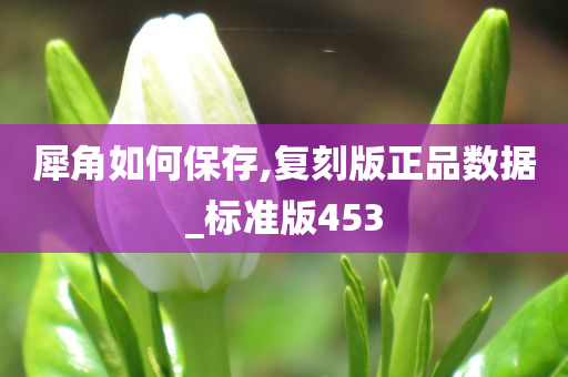 犀角如何保存,复刻版正品数据_标准版453