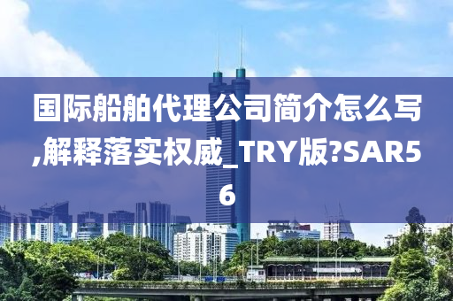 国际船舶代理公司简介怎么写,解释落实权威_TRY版?SAR56