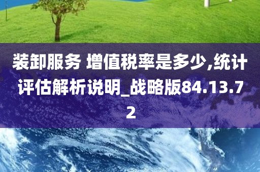 装卸服务 增值税率是多少,统计评估解析说明_战略版84.13.72