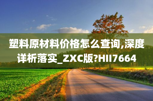 塑料原材料价格怎么查询,深度详析落实_ZXC版?HII7664