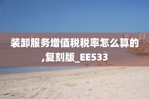 装卸服务增值税税率怎么算的,复刻版_EE533