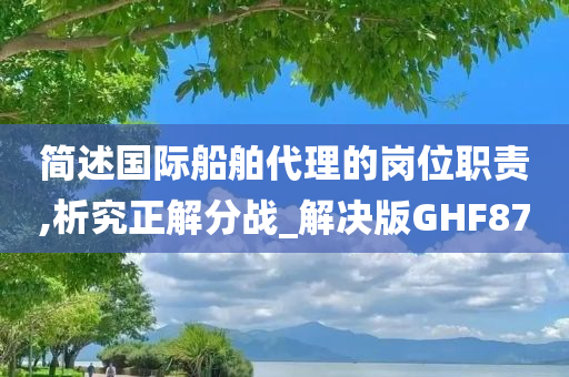 简述国际船舶代理的岗位职责,析究正解分战_解决版GHF87