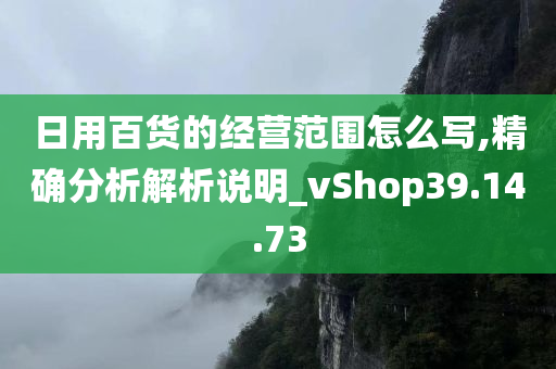 日用百货的经营范围怎么写,精确分析解析说明_vShop39.14.73