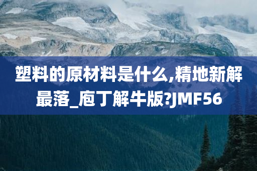 塑料的原材料是什么,精地新解最落_庖丁解牛版?JMF56