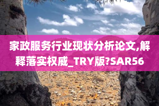 家政服务行业现状分析论文,解释落实权威_TRY版?SAR56