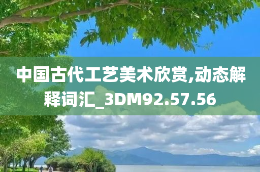 中国古代工艺美术欣赏,动态解释词汇_3DM92.57.56