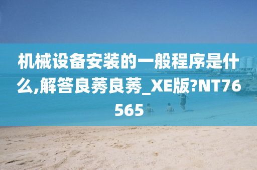 机械设备安装的一般程序是什么,解答良莠良莠_XE版?NT76565