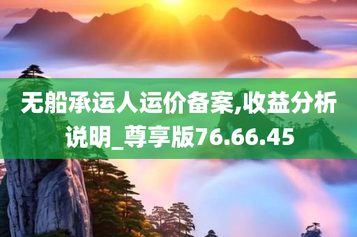 无船承运人运价备案,收益分析说明_尊享版76.66.45