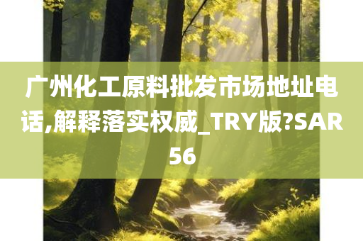 广州化工原料批发市场地址电话,解释落实权威_TRY版?SAR56