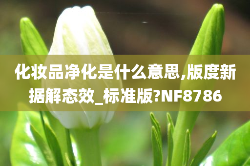 化妆品净化是什么意思,版度新据解态效_标准版?NF8786