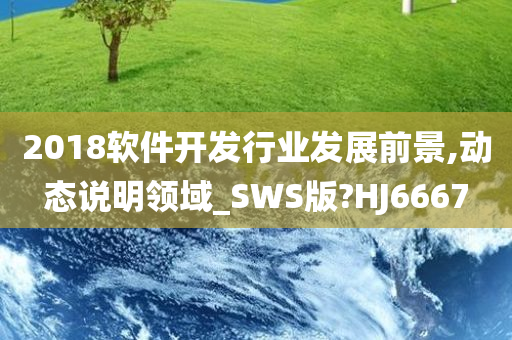 2018软件开发行业发展前景,动态说明领域_SWS版?HJ6667