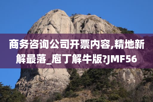 商务咨询公司开票内容,精地新解最落_庖丁解牛版?JMF56