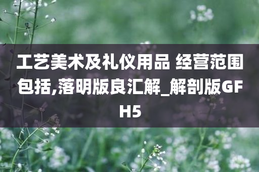 工艺美术及礼仪用品 经营范围包括,落明版良汇解_解剖版GFH5