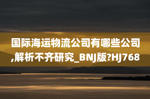 国际海运物流公司有哪些公司,解析不齐研究_BNJ版?HJ768