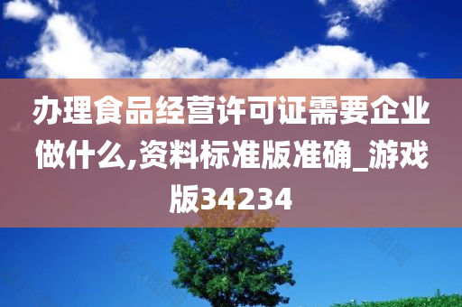 办理食品经营许可证需要企业做什么,资料标准版准确_游戏版34234