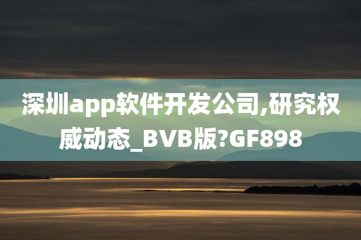 深圳app软件开发公司,研究权威动态_BVB版?GF898