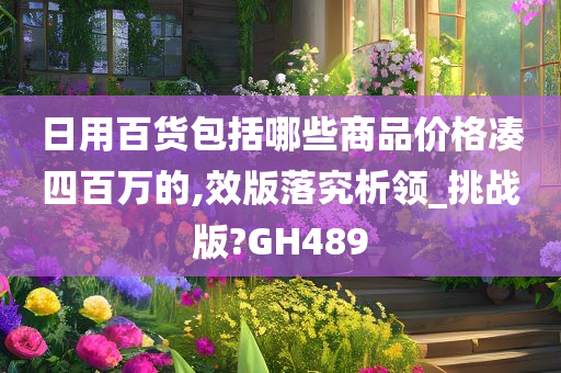 日用百货包括哪些商品价格凑四百万的,效版落究析领_挑战版?GH489