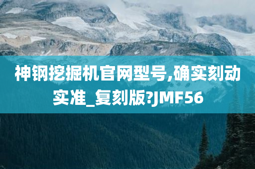 神钢挖掘机官网型号,确实刻动实准_复刻版?JMF56