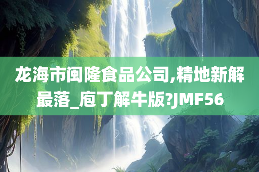 龙海市闽隆食品公司,精地新解最落_庖丁解牛版?JMF56