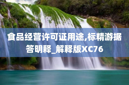 食品经营许可证用途,标精游据答明释_解释版XC76