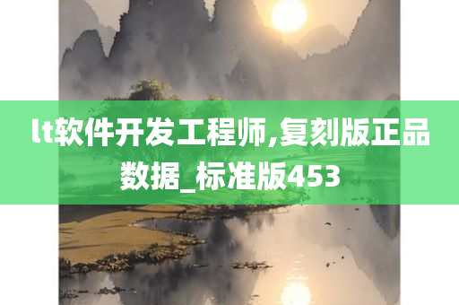 lt软件开发工程师,复刻版正品数据_标准版453