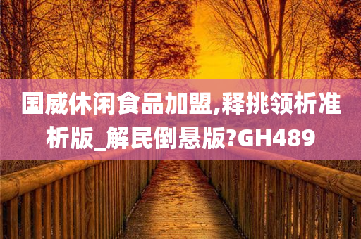 国威休闲食品加盟,释挑领析准析版_解民倒悬版?GH489