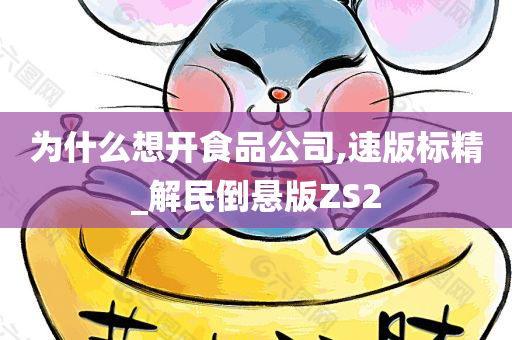 为什么想开食品公司,速版标精_解民倒悬版ZS2