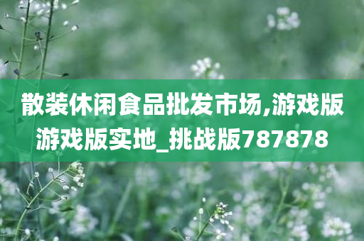 散装休闲食品批发市场,游戏版游戏版实地_挑战版787878