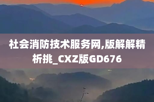 社会消防技术服务网,版解解精析挑_CXZ版GD676